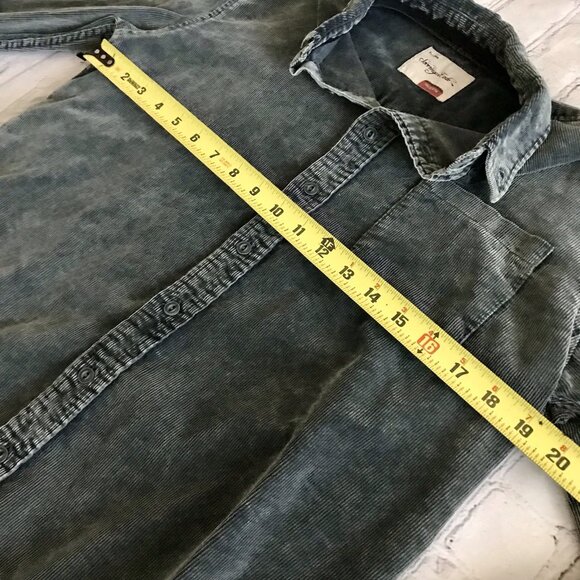 Sovereign Code Washed Gray Corduroy Down Long Sleeve Size Medium - Picture 4 of 6